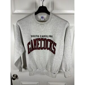 Vintage 90s South Carolina Gamecocks Sweatshirt Mens M Gray Russell Athletic USA